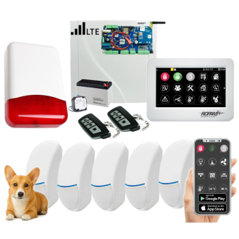 SYSTEM ALARMOWY ROPAM NeoLTE-IP-PS-SET 5x BINGO Plus TPR-4WS-P POWIADOMIENIE GSM PILOTY